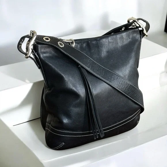 Authentic Coach Vintage Legacy SoHo Black Leather Crossbody Shoulder Bag - Picture 6 of 16